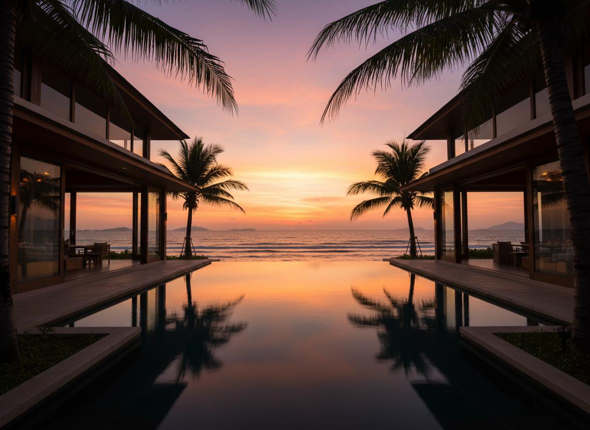 Beachfront villa with infinity pool